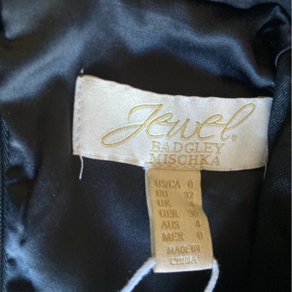 JouJou by Badgley Mischka Black Tuxedo Blazer Romper Size 0 Rhinestone Trim - Picture 7 of 16